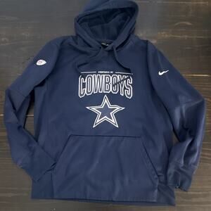 Nike Dallas Cowboys NFL Training Dri-FIT Hoodie Navy Blue Mens Medium
